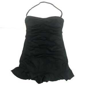 Allen b ruched slimming pin up skirt 1pc suit